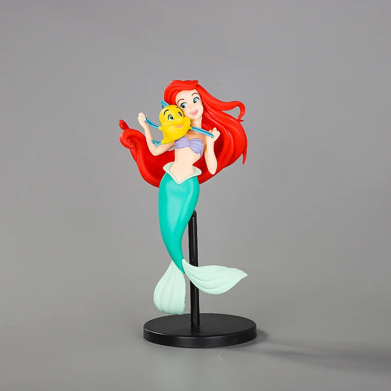 

[VIP] 22cm Very beautiful Princess Mermaid Action Figures goldfish fish PVC home decoration table Car Cake decor girl gift toy