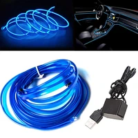 flexible neon assembly rgb environment light automotive interior lights el wire led usb for car decoration lighting accessories