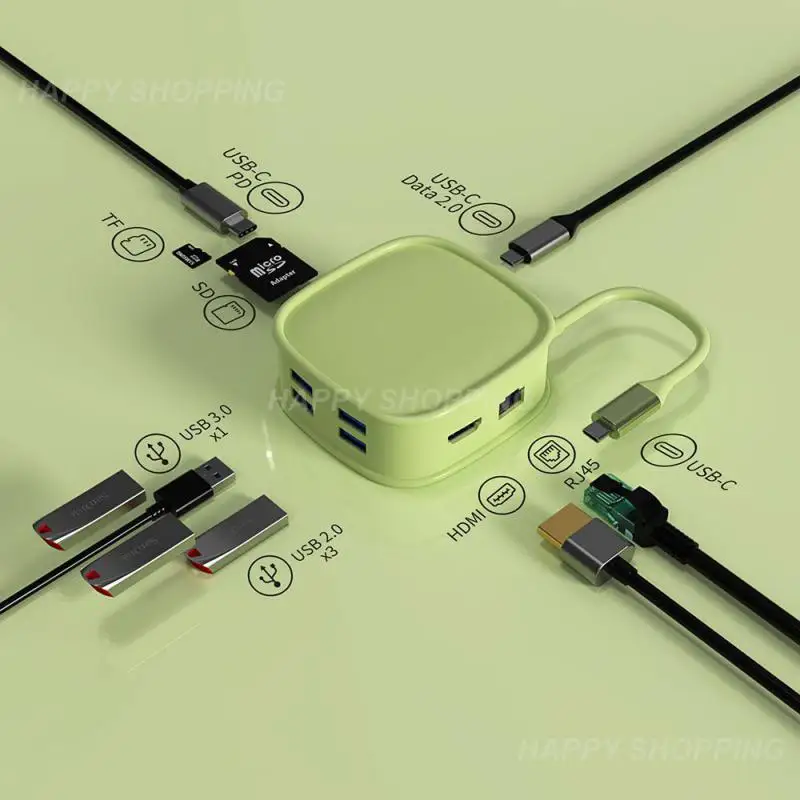 

Seewai New Color Docking Station Usb Hub Multi-function Hub Type-c Docking Station Wired Connection, More Stable Network Speed
