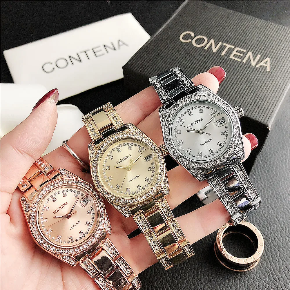 Reloj Mujer New Gold Watch For Woman Fashion Rhinestone Women Quartz Luxury Wristwatch Ladies Watch Women Watch Relogio Feminino