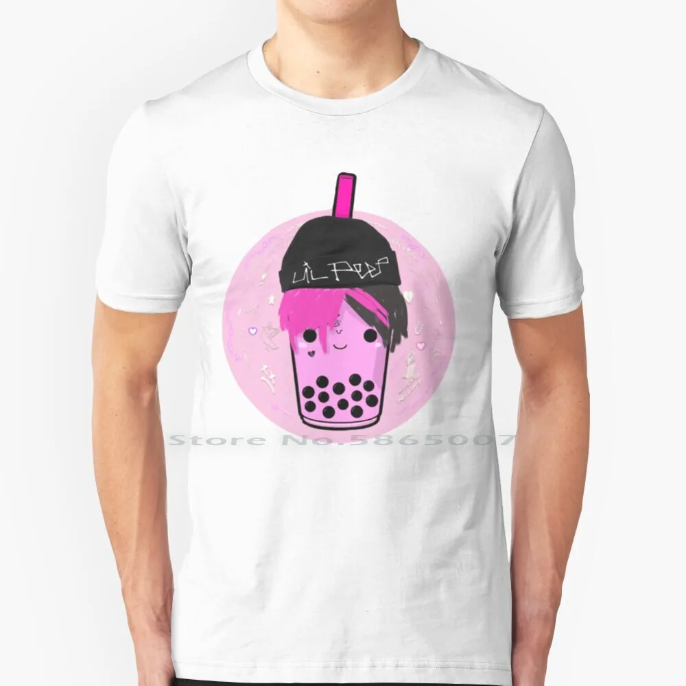 Lil Peep Bubble Tea T Shirt 100% Cotton Eboy Hellboy Gbc Best Selling Lil Peep Lil Peep Best Seller Egirl Lil Peep Aesthetic