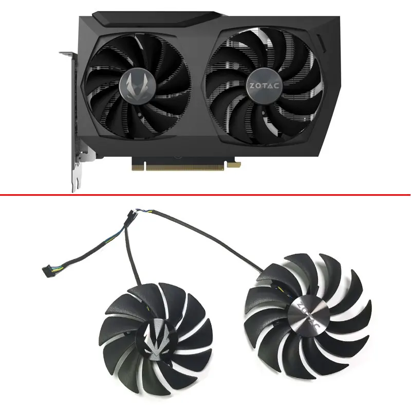Новый вентилятор охлаждения для графического процессора ZOTAC GeForce RTX 100 88 мм 42 3070 40 4