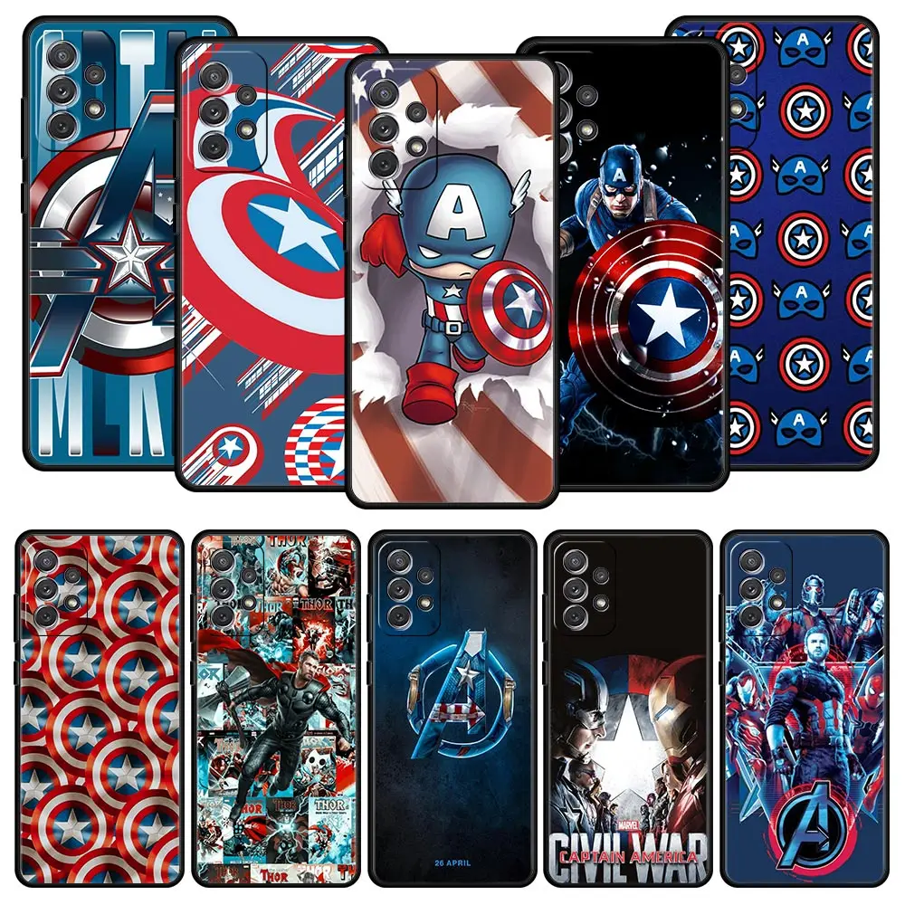

Cover Case for Samsung Galaxy A12 A51 A32 A42 A21s A71 A52 A72 A53 A73 A10 A20 A30 A50 A70 A90 Original Captain America