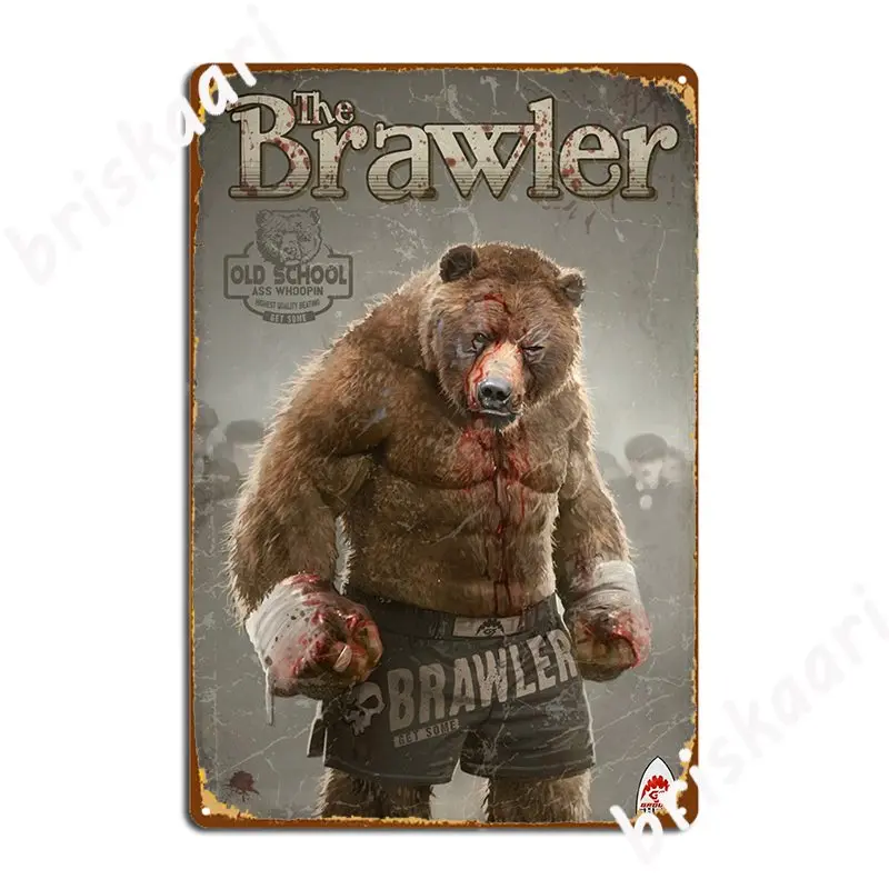 Фото Металлический плакат The Brawler, классический Настенный декор для паба, пещеры, паба, жестяные плакаты №2