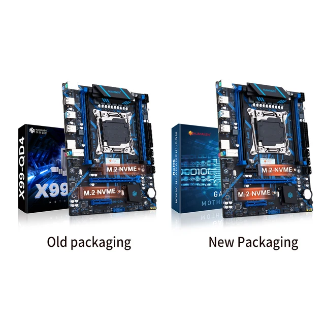 HUANANZHI X99 QD4 LGA 2011-3 XEON X99 Motherboard Intel E5 2640 2666 2670 2667 V3 V4 support DDR4 RECC NON-ECC Memory NVME SATA 3