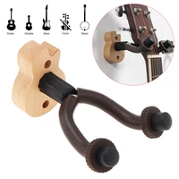 wall mount guitar hanger hook holder with wood guitar shape base for guitar bass string instrument