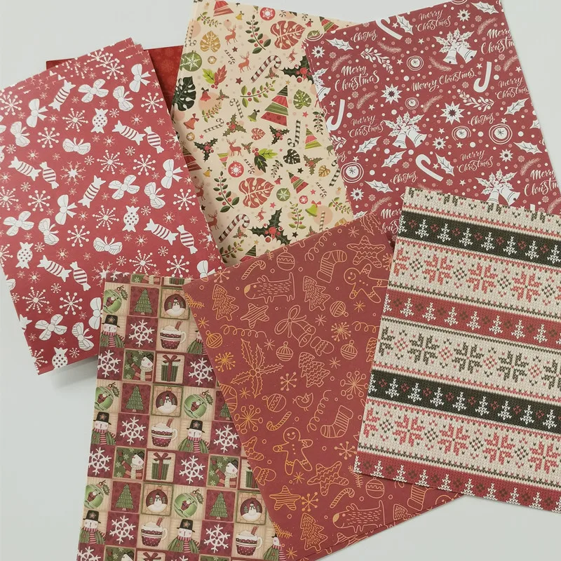 

40 шт. винтажные тканевые фоны для скрапбукинга, Рождество, Новый Год, художественные украшения, дневник, ежедневник, подарок