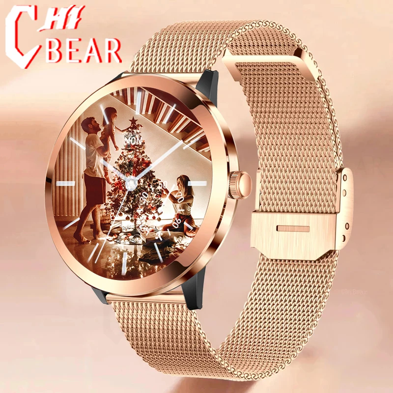 

2022 New Ultra Thin Smart Watch Women 1.36" AMOLED 360*360 HD Pixel Display Always Show Time Call Reminder Smartwatch Ladies+Box
