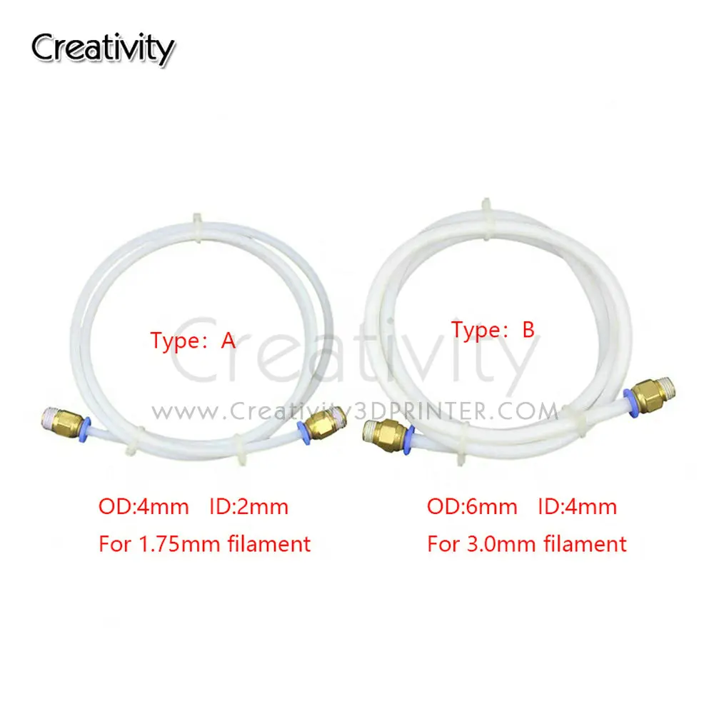 1 м ПТФЭ трубка TL-Фидер hotend Rostock Bowden экструдер 75 мм Филамент ID 9 OD 4 клонированная