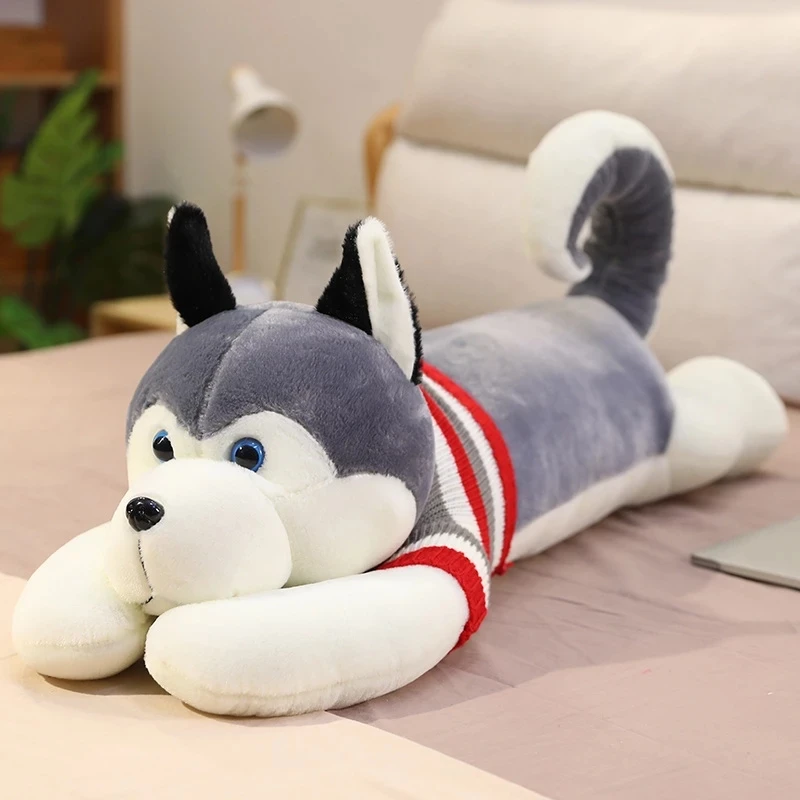 

1pc 120cm Giant Dog Plush Toy Soft Stuffed Husky Long Pillow Cartoon Animal Doll Sleeping Pillow Cushion Home Decor Kids Gift