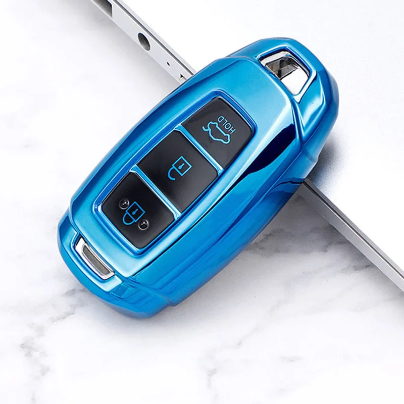 

Colorful TPU Car Remote Key Case Cover For Hyundai i30 ix25 Elantra Kona Solaris Azera Grandeur Ig TM Accent Santa Fe Palisade