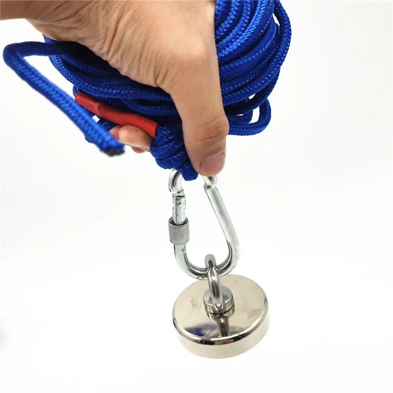 

150Kg Design Magnet Strong N52 Neodymium Permanent Magnet Magnet Fishing Magnets with 20m Rope Option Magnetic Material Base