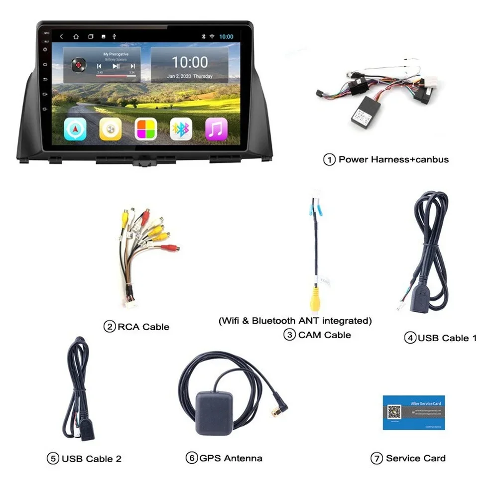 Android 11 System Quard Core 2G+32G WIFI HD 1024*600 Car GPS Nagavition For KIA K5 2016-2018 Audio Stereo Head Unit