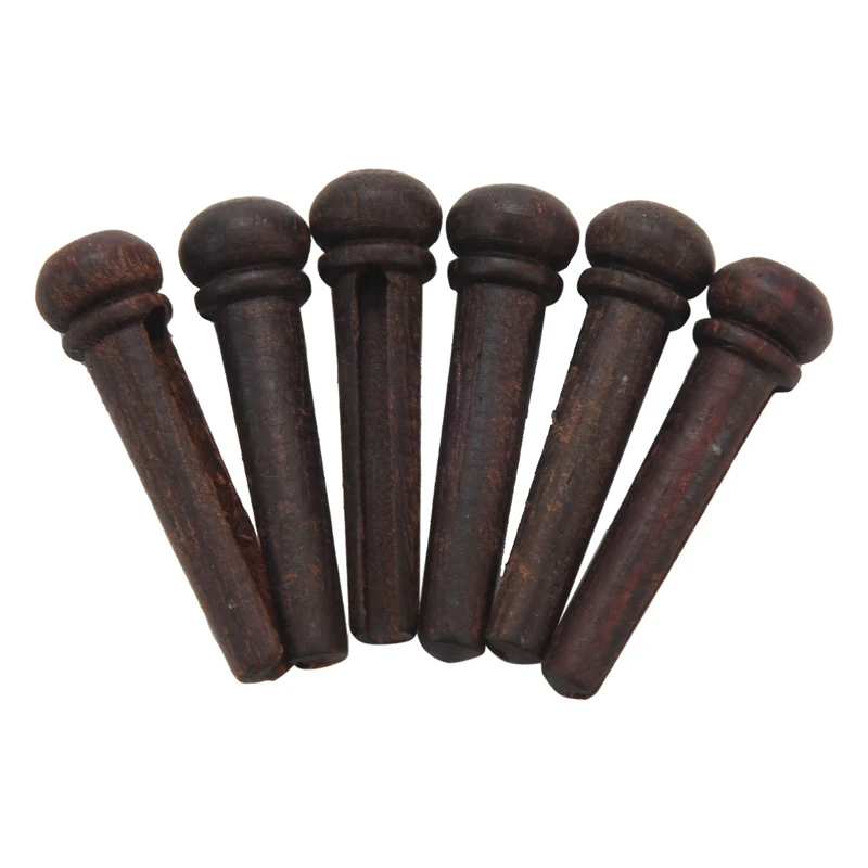

6Pcs Rosewood Guitar Bridge Pins End Pin Set
