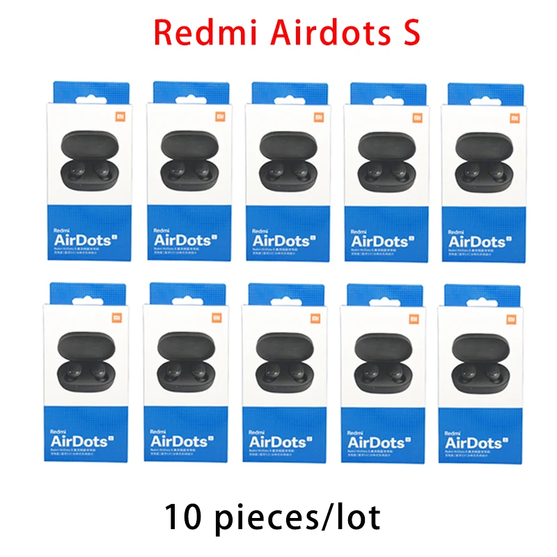 

Беспроводная Bluetooth-гарнитура Xiaomi redmi airdots s, TWS наушники с ИИ-микрофоном и шумоподавлением, 10 шт.
