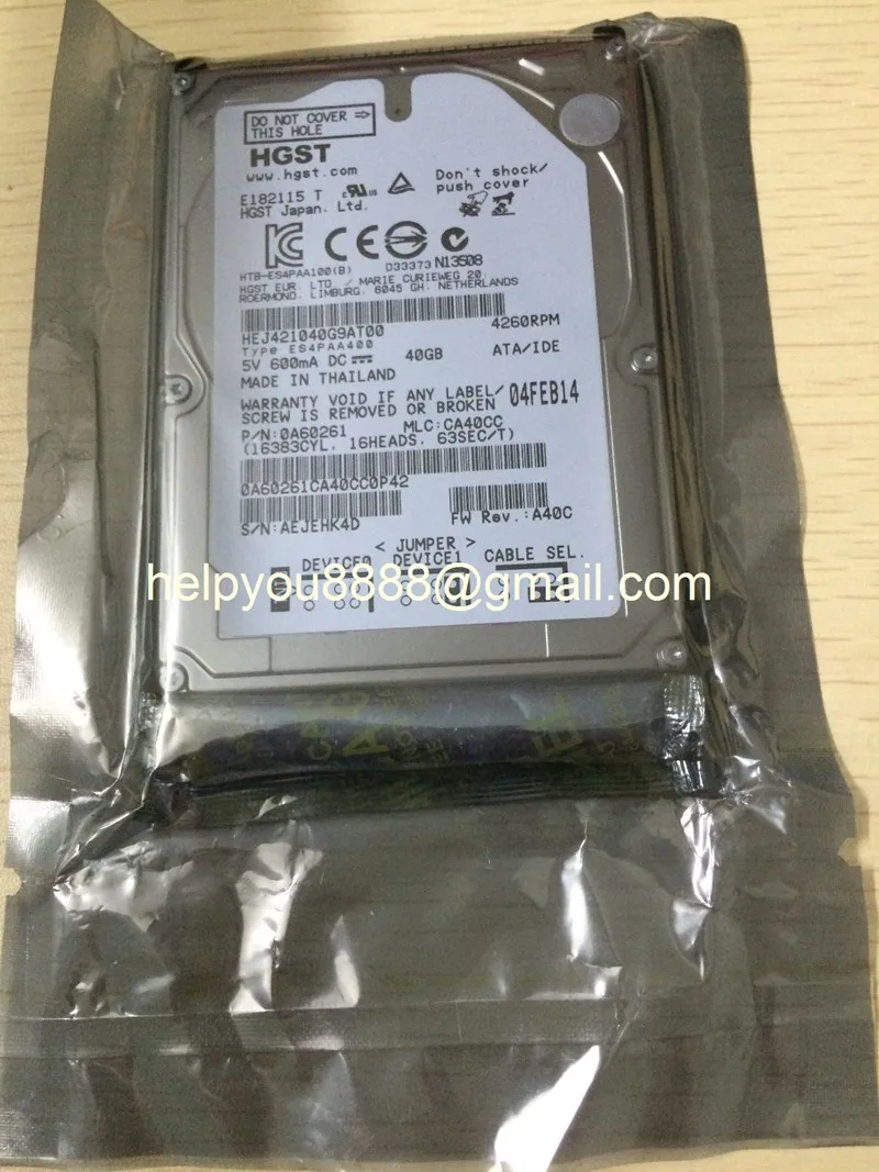 Оригинальный новый жесткий диск HEJ421040G9AT00 40 ГБ для VW автомобильные HDD