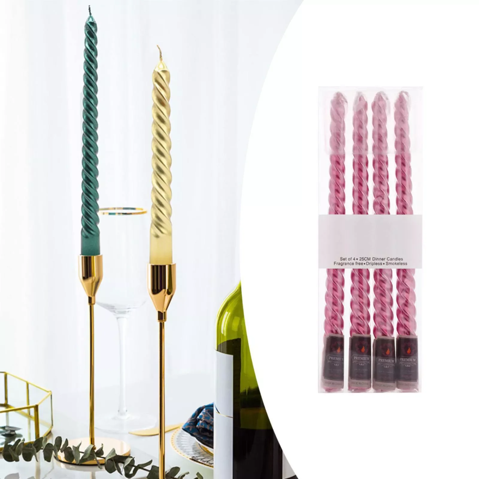 

NEW IN 4PCS Colorful Thread Candle Holder Candles Candlelight Dinner Decoration Wedding Birthday Personalized Candle Mini Candle