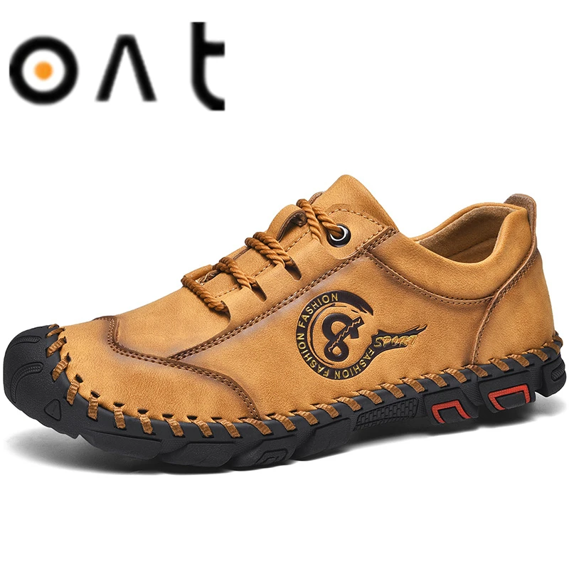 

Men's Casual Leather Office Slip on Shoes Breathable Comfortable Walking Shoes Lightweight Driving Shoes for Male