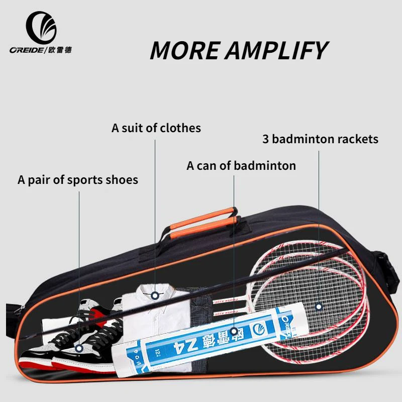 Tenis Racket Bag Badminton Bag with Shoe Compartment Shoulder Sports Bags Badminton Tennis Bag Gym Handbag