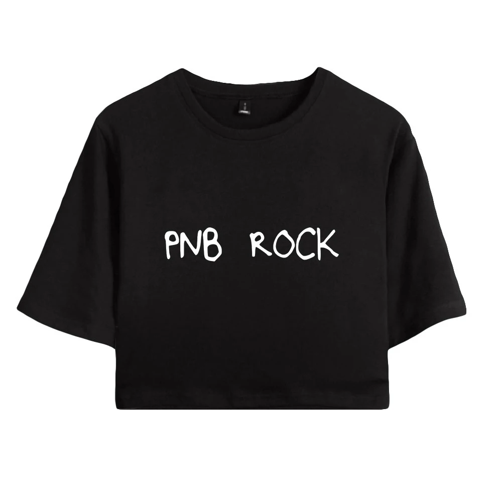 New PnB Rock Print Spring Summer Holiday Youthful Women/girl Sexy Bare Midriff Kawaii Style T-shirt Y2K Fashion Clothing Girls T