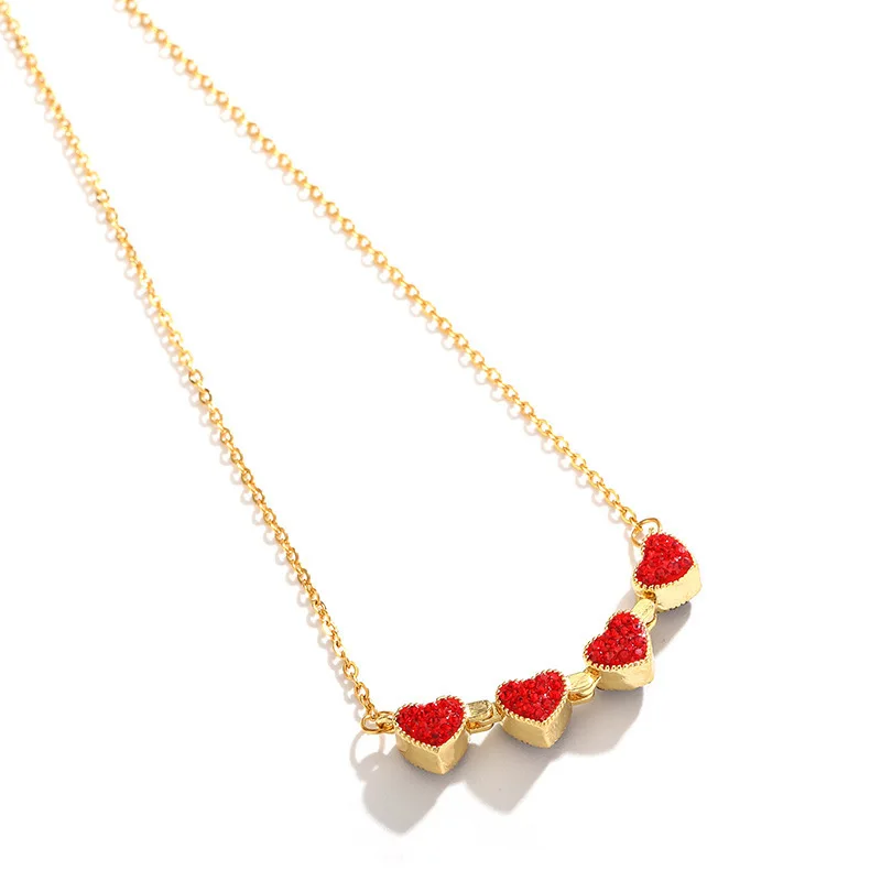 Модное черное красное двухстороннее цветное хрустальное сердце складное