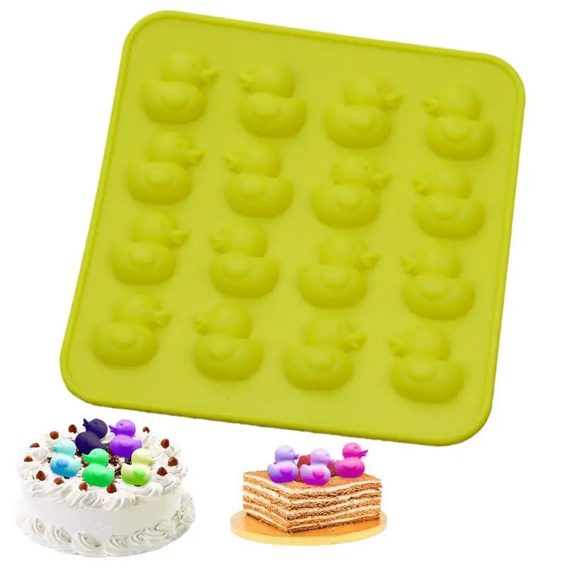 

2022 New Little Yellow Duck Silicone Chocolate Bar Mold Cake Decoration Silicone Molds Chocolate Tools For DIY Candy Dessert