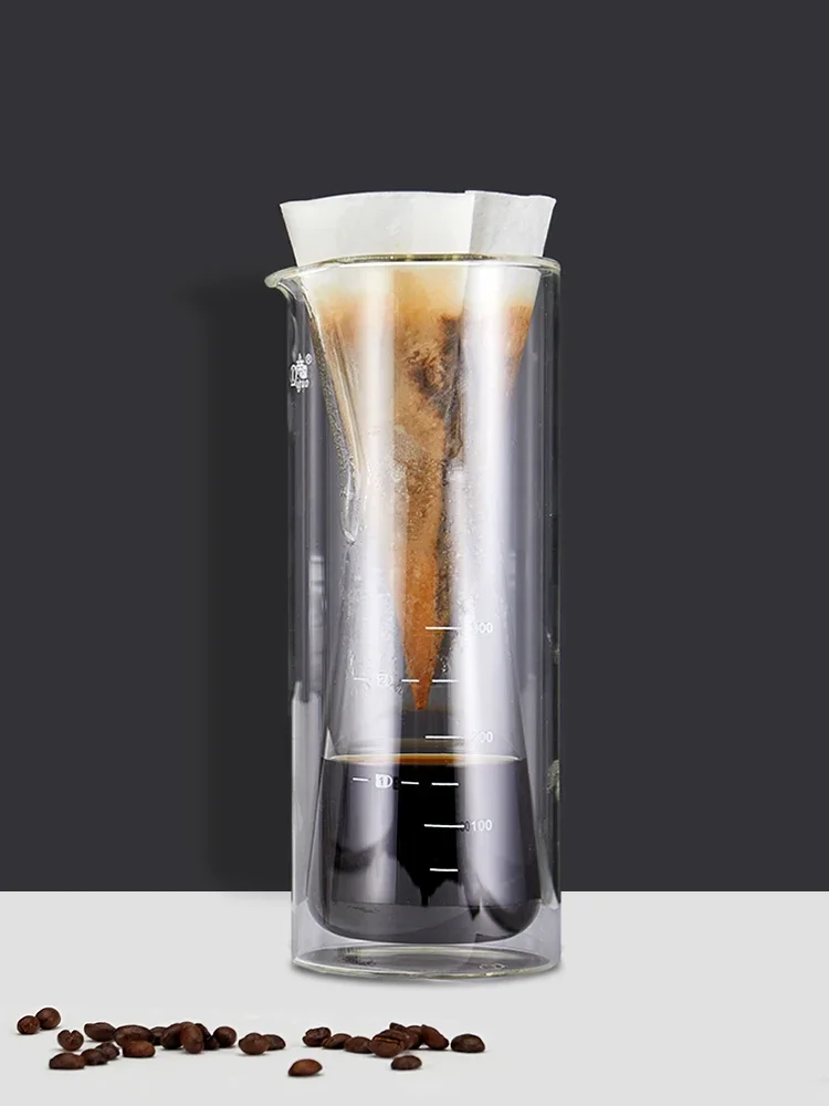 Фильтровальная бумага для ручной стирки 70 градусов Двухслойное стекло кофейник