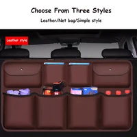 pu leather car rear seat back storage bag high quality car trunk organizer auto stowing tidying interior accessories universal