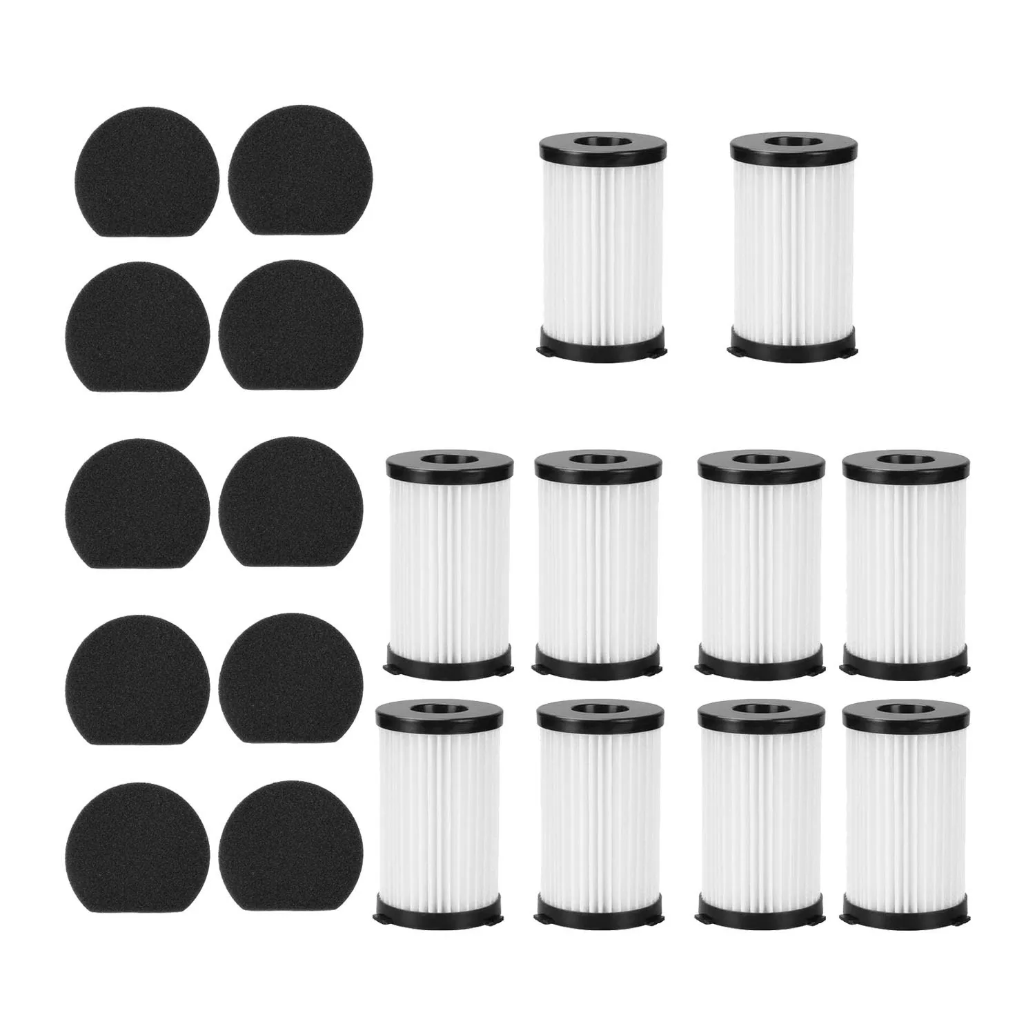 

Сменные фильтры 10 HEPA + 10 губчатых фильтров, для проводного пылесоса MOOSOO D600 / D601 и Iwoly V600