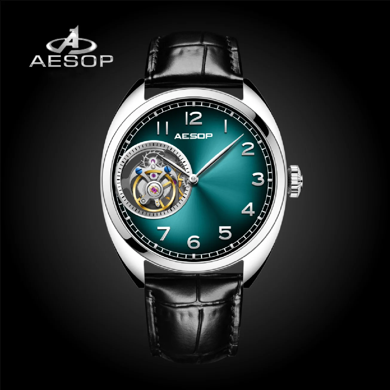 

AESOP Real Flying Tourbillon Movement Watch Brand For Men Skeleton Mechanical Luxury Watches Waterproof Wristwatches New 7056