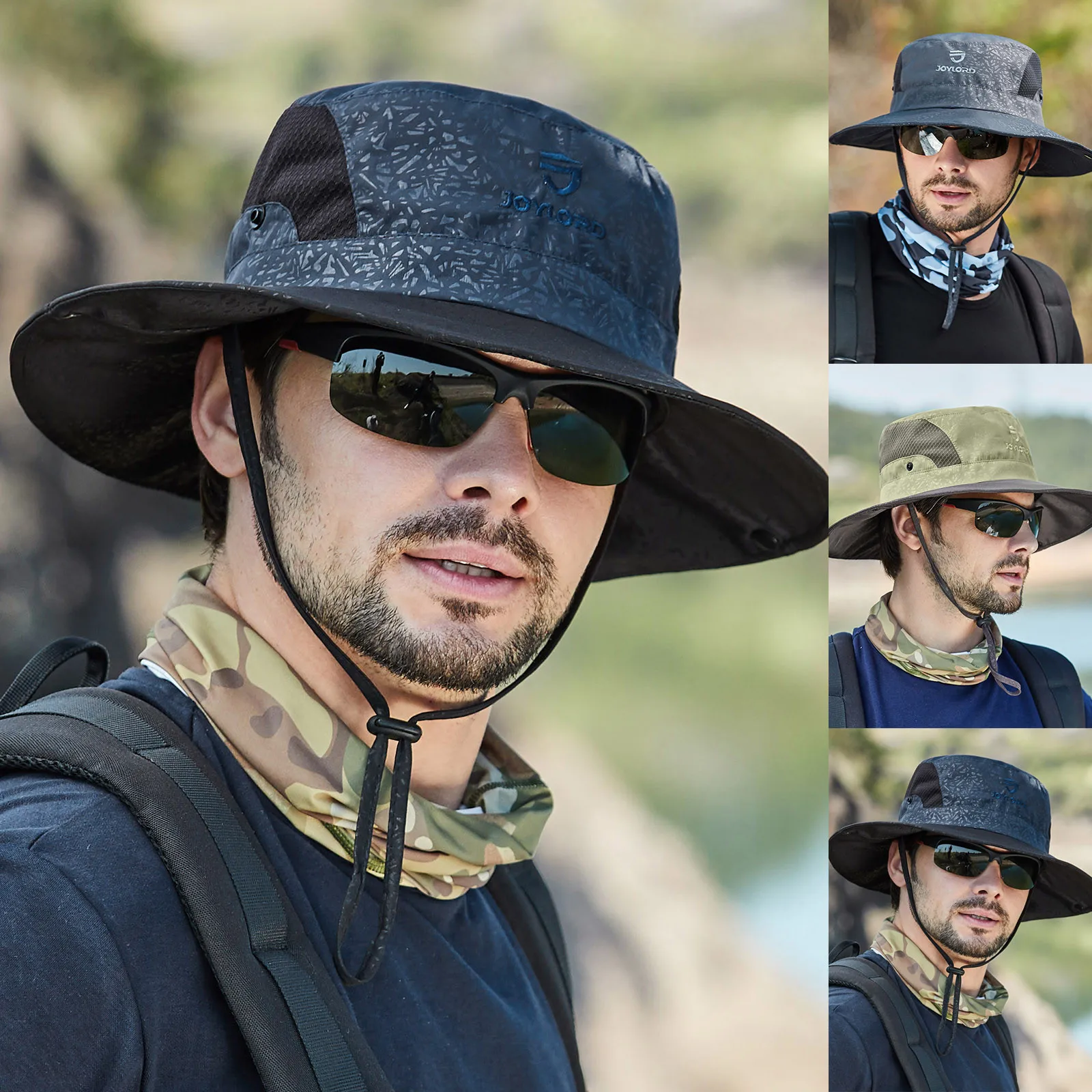 

Summer Fishing Hat Man Women Wide Breathable Mesh Fishing Cap Beach Hats Sun Men's Outdoors UV Protection Shade Caps Bucket Hats