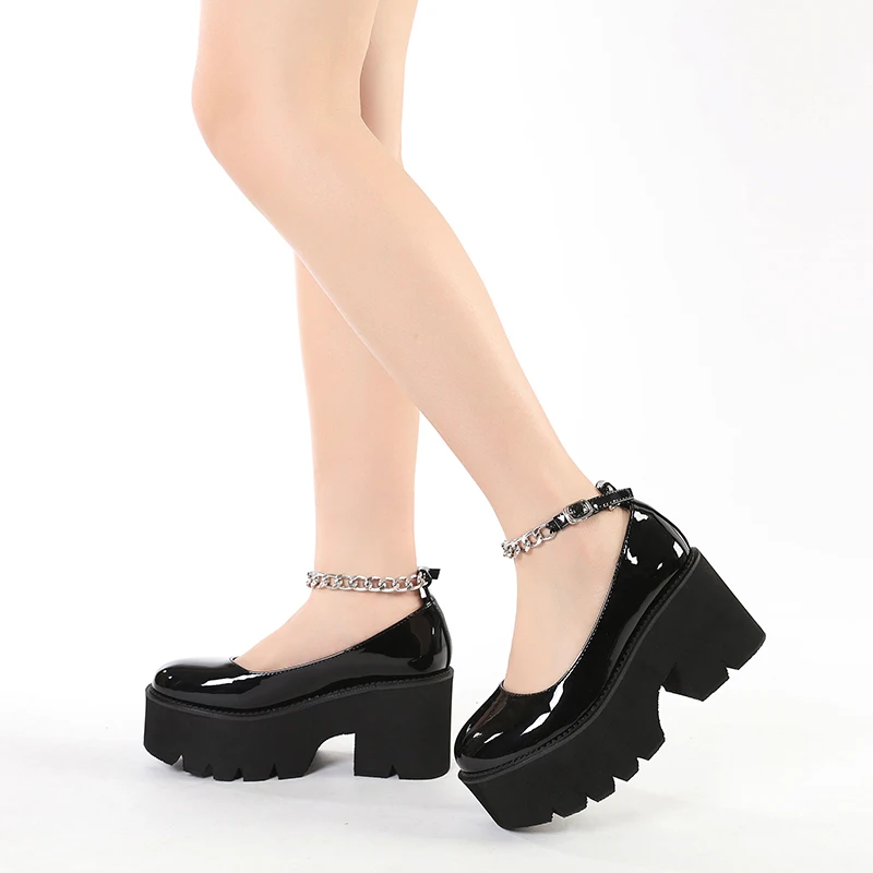 

Spring Platform Leather Shoes Women Flats Casual Oxford Loafers Thick Bottom Ladies Wedge Lolita Shoes Mary Jane Women Moccasins