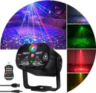 Миниатюрный Музыкальный лазерный луч RGB, проектор, светильник для вечерние, Клубная лампа, DJ светодиодная сценическая лампа для дискотеки, USB-зарядка, 129, эффект узора для дома