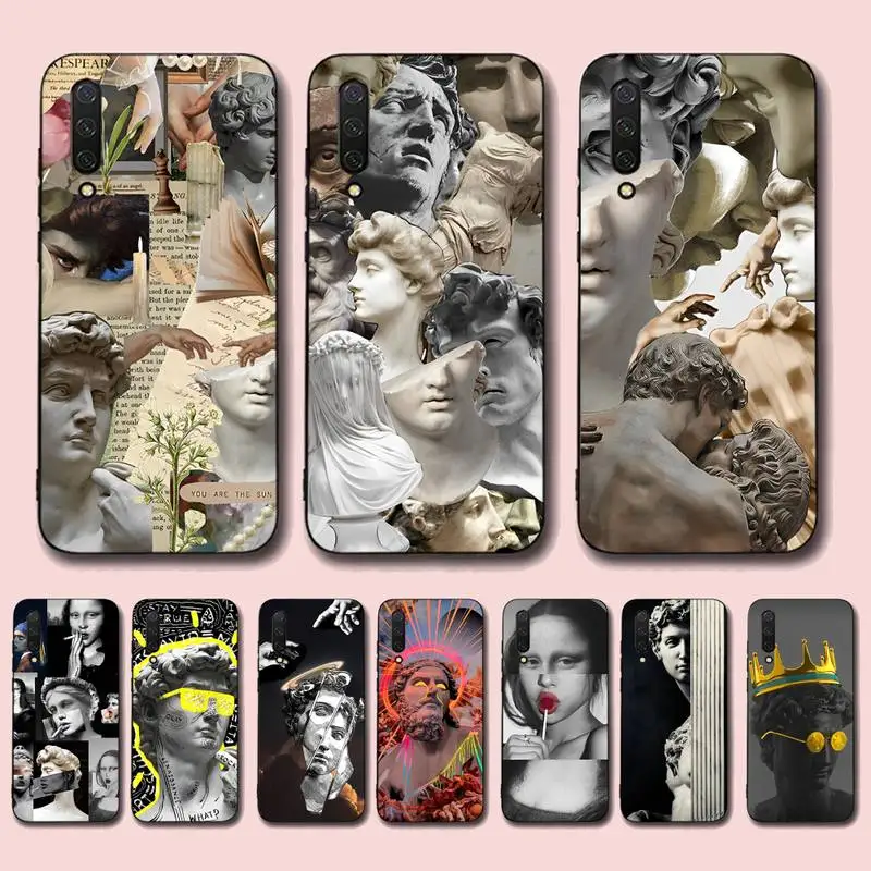 

Art Aesthetic Statue David Mona Lisa Phone Case For Xiaomi Mi 5X 8 9 10 11 12 lite pro 10T PocoX3pro PocoM3 Note 10 pro lite