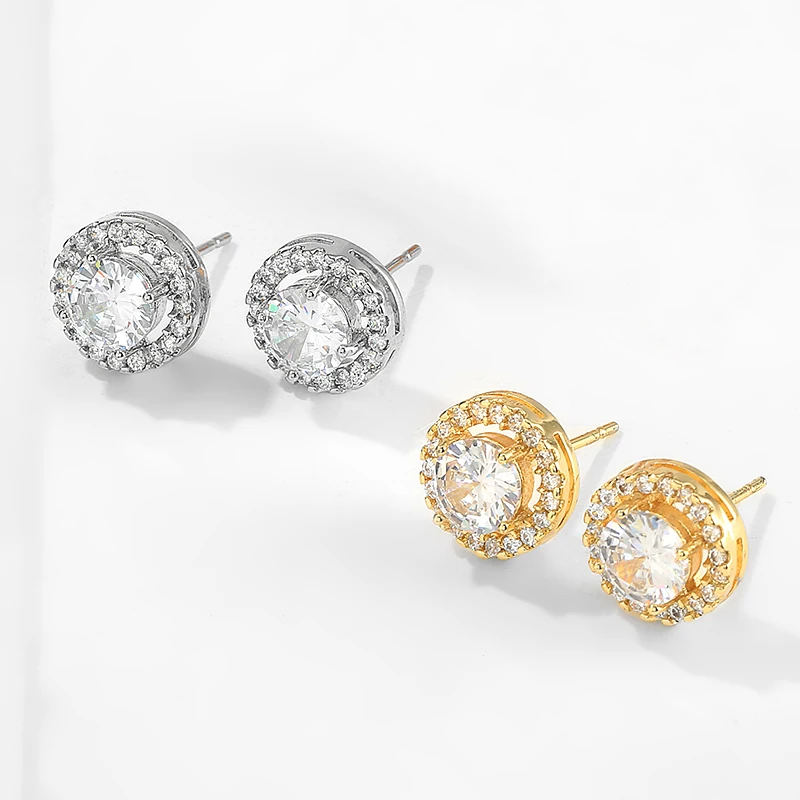 

MASA Classic Silver Water Drop Cubic Zirconia Stud Earrings for Ladies Girls Fashion Exquisite Crystal Bridal Wedding Jewelry