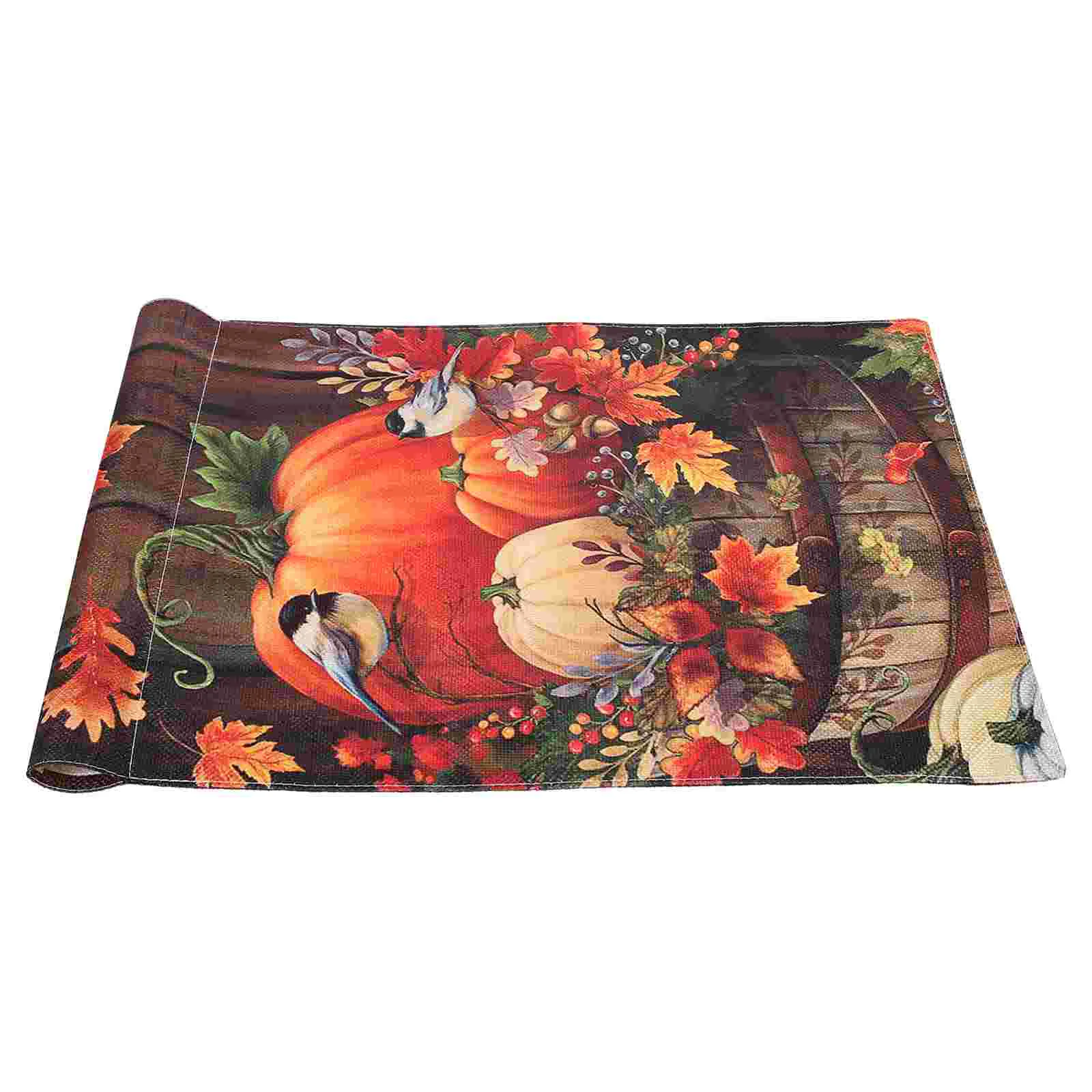 

Flag Garden Thanksgiving Yard Pumpkin Signhanging Door Welcome Fall Flags Decoration Front Porch Banner Sided Double Outdoor