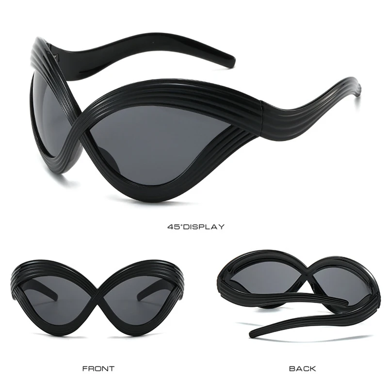 Очки солнцезащитные Y2K в стиле кошачий глаз для мужчин и женщин винтажные