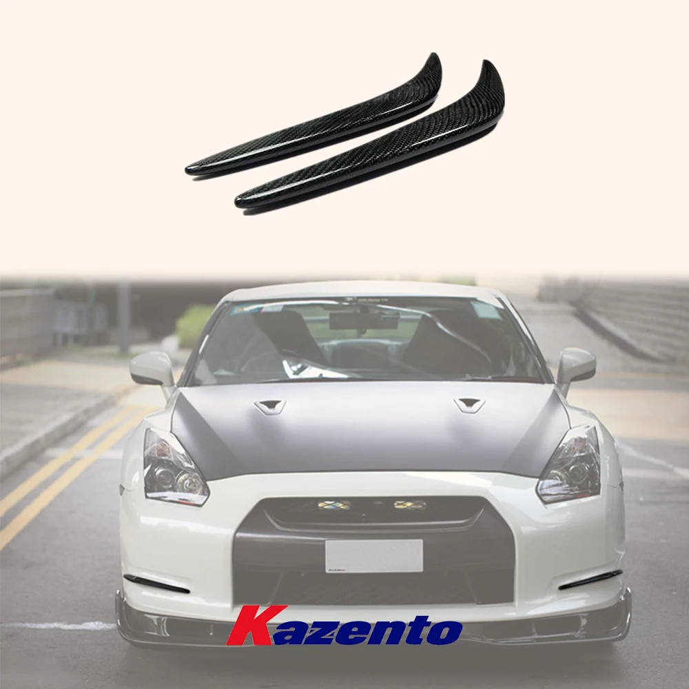 Передний бампер из углеродного волокна для Nissan R35 GTR 08-11 Pre-facelift AS Style Canard