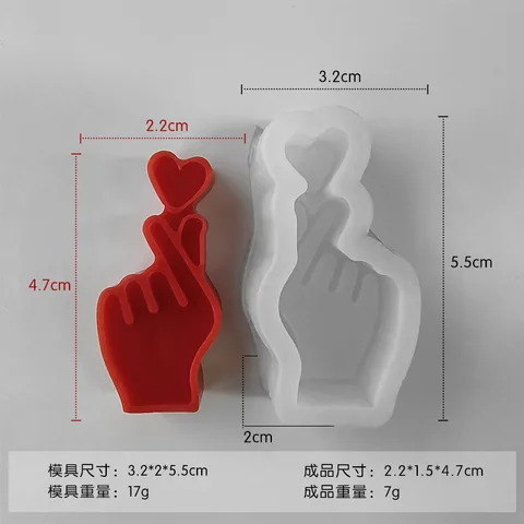 Силиконовая форма для свечи 3D сердце
