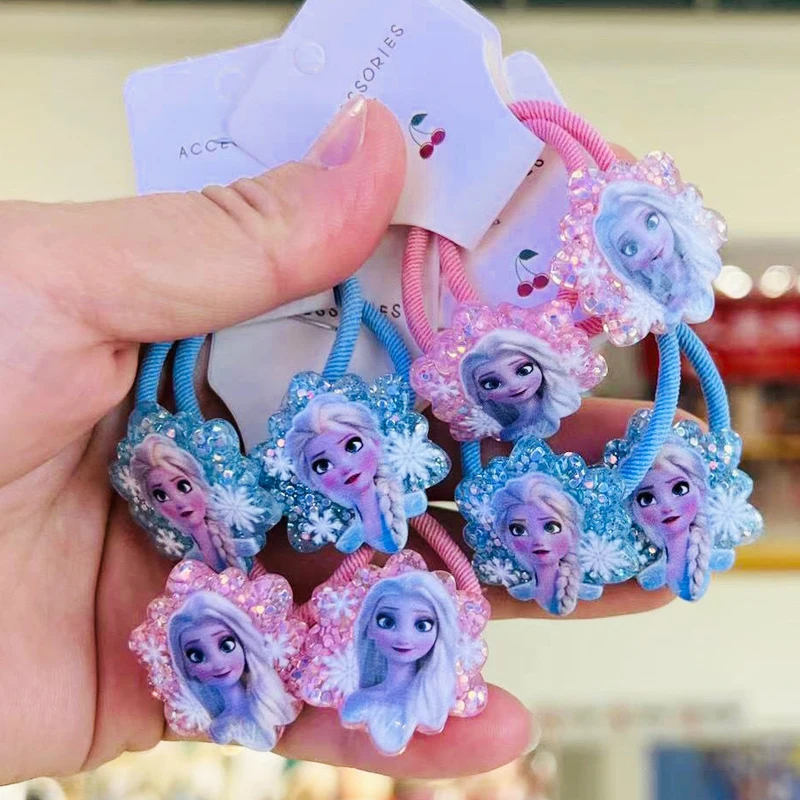 

Disney Frozen Elsa Princess Headrope Hair Accessories Girl Hair Clip Anime Peripheral Ornament Children's Birthday Gifts