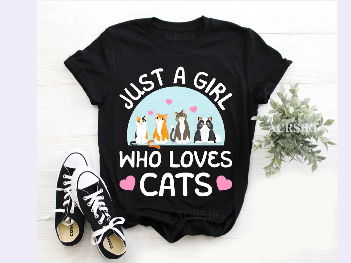 

Just A Girl Who Loves Cats Soccer Women Print T Shirts Birds Drone Field Guide They Aren't Real Funny Tops Tee Plus Size Shirts