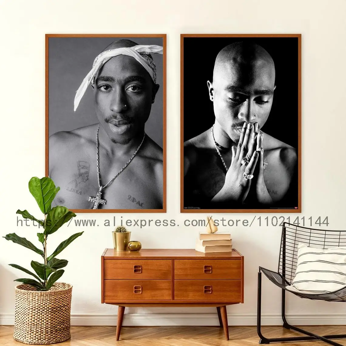 

Tupac 2Pac Decoration Art Poster Wall Art Personalized Gift Modern Family bedroom Decor Canvas Posters