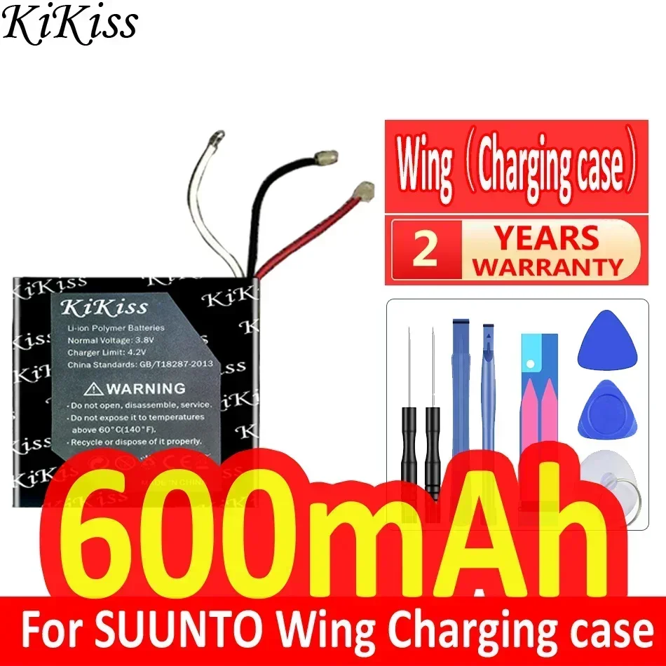 Аккумулятор KiKiss 260 мАч/600 мАч для зарядного чехла наушников SUNTO Wing Bluetooth