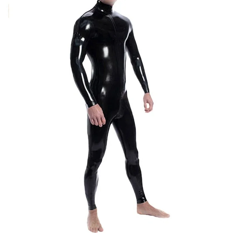 

Сексуальный черный комбинезон, боди для взрослых, латексный резиновый комбинезон для мужчин и женщин, латексный костюм унисекс, боди без капюшона