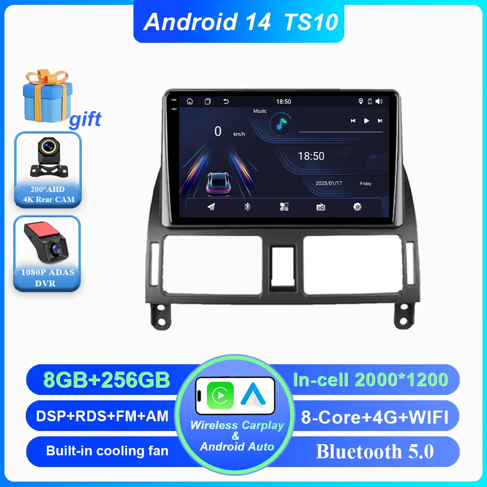 

Радио Android стерео для Toyota Avensis T250 2003-2009 авто мультимедийный видеоплеер DSP Carplay стерео QLED экран головное устройство 4G