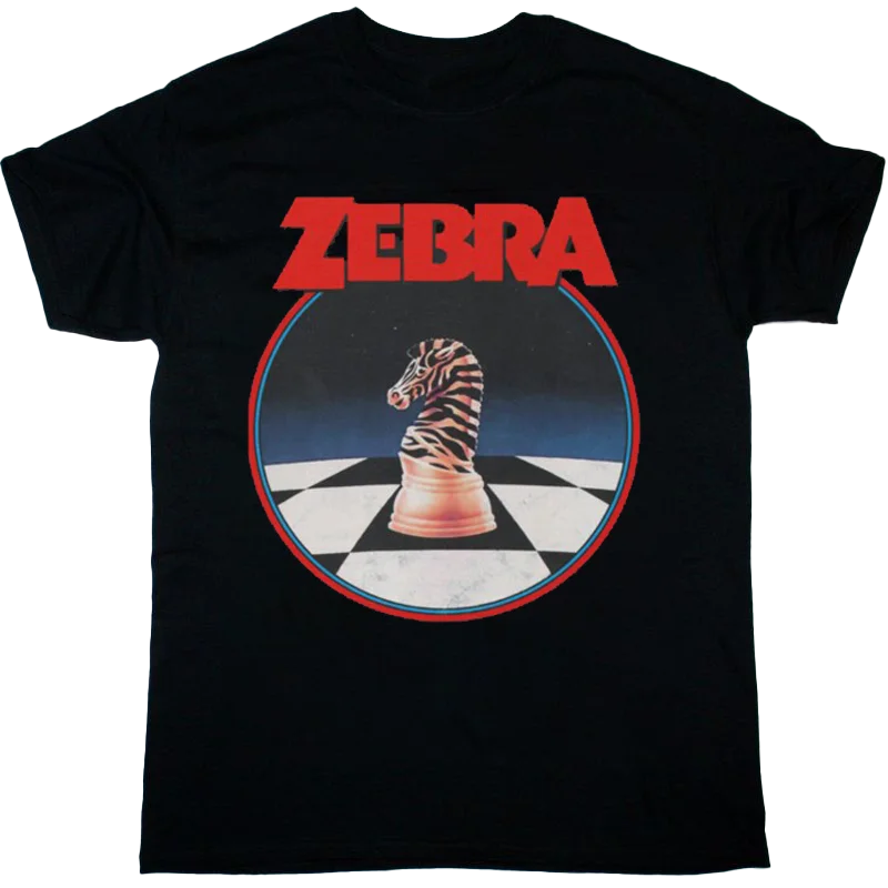 Черная футболка Zebra Band No Tellin' Lies 84-85 металлическая рок-группы