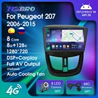 Автомагнитола TIEBRO 2DIN Android 10 для Peugeot 207 2006-2015 8G + 128G Автомобильный мультимедийный плеер GPS-навигация Авторадио стерео приемник