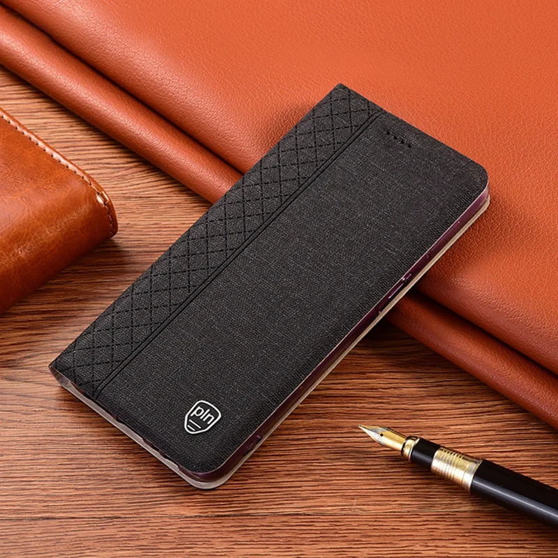 

Business Cloth Leather Magnetic Flip Phone Case for OPPO F15 F17 F19s F19 F21 Pro Plus With Kickstand Cover