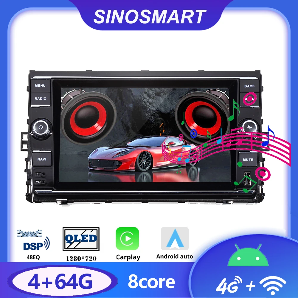 

Sinosmart Android Car GPS Navigation Player for Volkswagen VW MAN TGE Crafter 2017 2018 2019 2020 8 Core CPU DSP