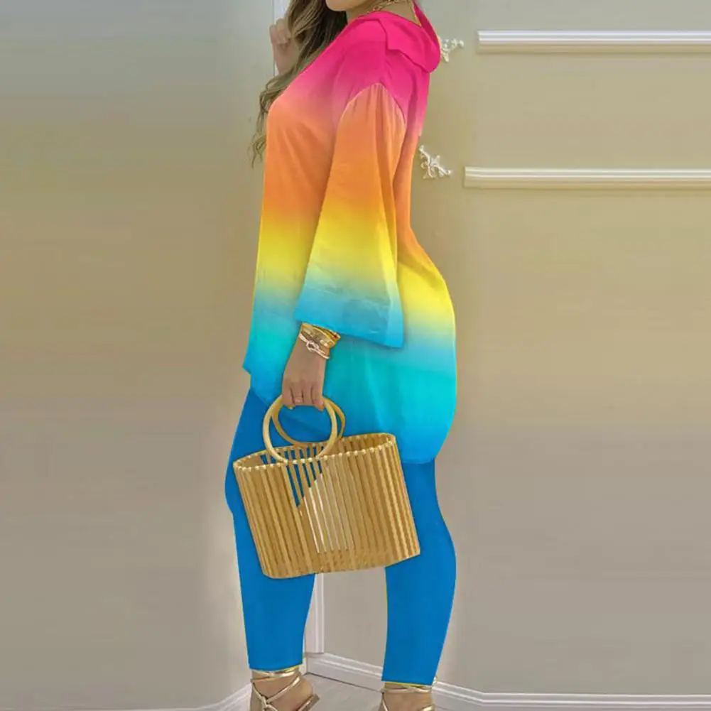 

2Pcs/Set Sporty Outfit Loose Summer Outfit Casual T-shirt Long Pants Outfit